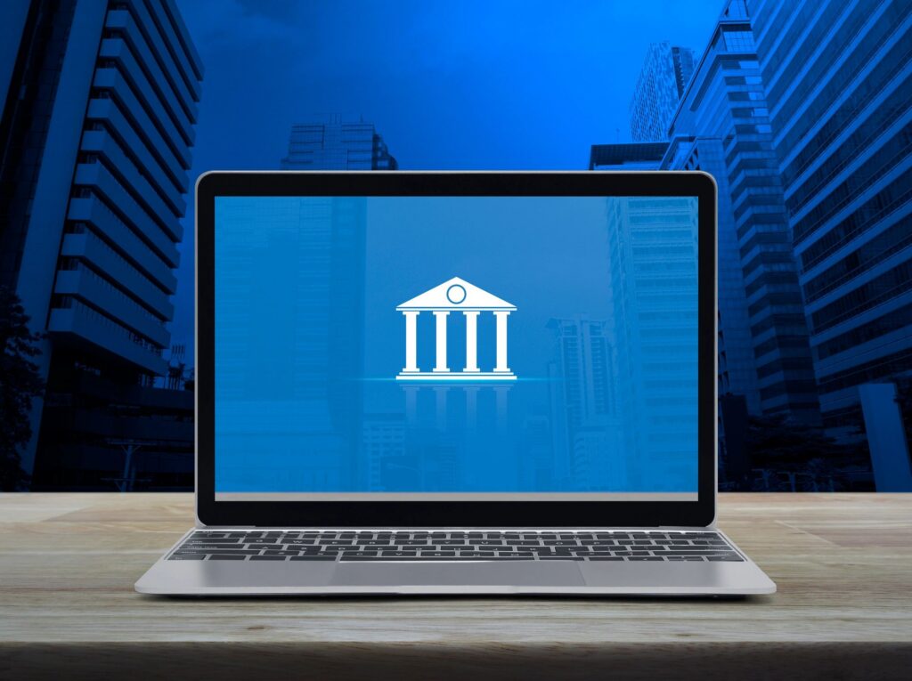 Business banking online concept